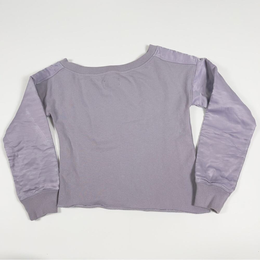 RtA Alessia Off-Shoulder Pullover Sweatshirt Dusk Mauve Size XXS Revolve Casual - Picture 3 of 10